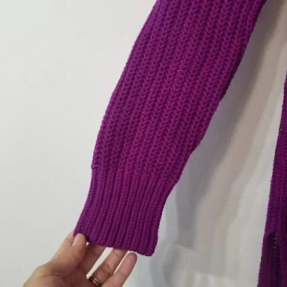 Lauren Ralph Lauren Purple Shawl Collar Knit  Pullover  Sweater - Picture 5 of 9